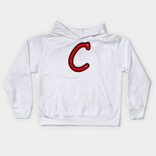 Letter C. Name with letter C. Personalized gift. Abbreviation. Abbreviation. Lettering Kids Hoodie